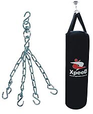 Buy XpeeD Heavy Punching Bag Filled for Boxing Men's Senior Adult Size Black with Chain Set Hanger (2 Ft. 3ft. 4ft 5f...