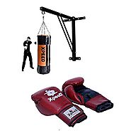 Buy XPEED Practice Boxing Kit 4ft. Strong Leather Punching Bag Leather Boxing Glove Wall Bracket Online at Low Prices...