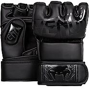Venum Undisputed 2.0 MMA Shintex Leather Gloves, Matte/Black, Small