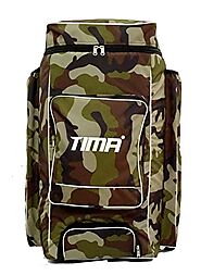 TIMA Two Sided Bat Pocket with Shoe Compartment EVA Padded for Maximum Strength Cricket Bag