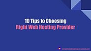 10 Tips to Choosing Right Web Hosting Provider