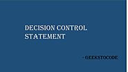 Decision Control Statement In Java
