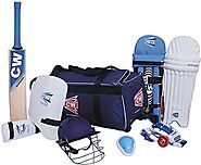 CW Sports Academy Team Cricket Kit for 11-12 Year Child (Blue)