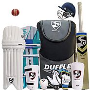 Buy SG Full Cricket Kit with Duffle Bag and Spordy Brand Ball(with helmat) (Size 6 Ideal for Age Between 12 to 13 Yea...