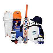 Buy CW Full Size Kashmir Willow Cricket Kit SCOREMASTER Complete Sports Set with Wheel Bag and Helmet for Senior Play...