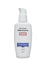 Neutrogena Oil Free Moisture Glycerin Face Moisturizer & Neck Cream Derived from Castor Oil, Lightweight, Oil Absorbi...