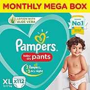 Buy Pampers Diaper Pants Monthly Box Packs, X-Large, 112 Count Online at Low Prices in India - Amazon.in
