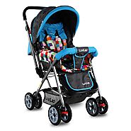 Buy LuvLap Sunshine Stroller/Pram, Easy Fold, for Newborn Baby/Kids, 0-3 Years (Teal) Online at Low Prices in India -...