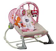 Buy INFANTSO Baby Rocker & Bouncer (Pink) Foldable, Portable with Calming Vibrations Online at Low Prices in India - ...