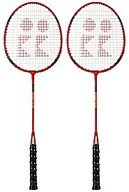 Capella Konex Badminton Racket Aluminium Blend Beginner Professional Practice Racket Set of 2 with Free Full Cover (C...
