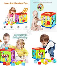 Buy Galaxy Hi-Tech® 6 in 1 Learning Cube Educational & Learning Activity Toy Including Blocks, Clock, Alphabets-Tree,...