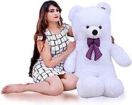 Buy ATIF Soft Toys Long Soft Lovable hugable Cute Giant Life Size Teddy Bear 5.5 Feet 167 cm White for Kids Online at...