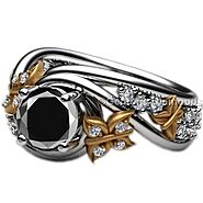 Shop Now Black Diamond White Gold Engagement Rings