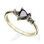 Black Diamond Accent Engagement Rings Collection - Gemone Diamond