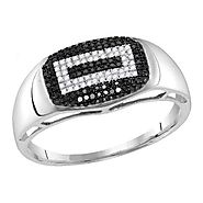 Buy Black Diamond Engagement Rings For Men at Lowest Price