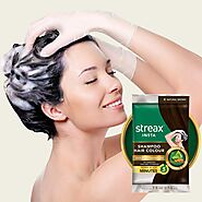 Buy Streax Insta Shampoo Hair Colour for Men & Women | Enriched with Almond Oil & Noni Extracts | Long-Lasting Instan...