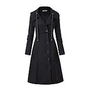Goth Women Winter Coat Outwear Gothic Overcoat