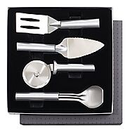 Rada Cutlery (S50) 4-Piece Kitchen Utensil Gift Set – Stainless Steel Set with Aluminum Handles Made in the USA,Silve...