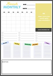 Beautiful & Stunning Look Monthly Planner Printable Dowload