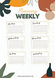 2021 Free 21+ Printable weekly planner- Weekly schedule template pdf