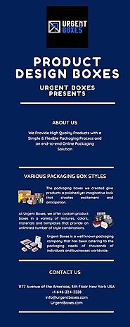 At Urgent Boxes, we offer custom product boxes in a variety of textures, colors, materials and templates that provide...