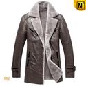 Calfskin Leather Shearling Coats for Men CW878249