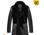 New York Shearling Fur Leather Trench Coat CW877025