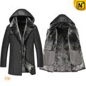 New York Mens Shearling Coat with Hood CW856044