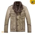 New York Men Sheepskin Lined Leather Jacket CW819163