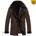 Chicago Mens Shearling Leather Jacket Brown CW852216