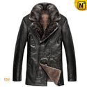 Stockholm Sheepskin Jacket Leather Pea Coat CW868886