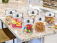 Buy MILTON Treo Cube Storage Glass Jar, Transparent - Set of 6, (580 ml) Online at Low Prices in India - Amazon.in