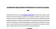 Leadership Development Programs At Advatix Global Hr