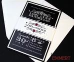 Black and White Vintage Wedding Invitations
