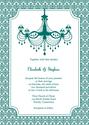 Teal Vintage Wedding Invitations