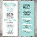 Tiffany Blue Vintage Wedding Invitations