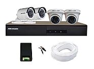 Buy Hikvision Full HD (2MP) 4 CCTV Camera & 4Ch.Full HD DVR Kit (All Accessories) Online at Low Price in India | HIKV...