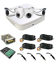 Buy CP Plus Intelli Eye Full HD CCTV Camera Kit 2 2mp Dome, 2 2mp Bullet Camera, 1TB Hard Disk, Power Supply, 4 18m C...