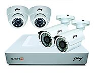 Buy Godrej Security Solutions See Thru 720P 4 Channel 2 Dome 2 Bullet Cameras Full CCTV Camera Kit (White) Online at ...