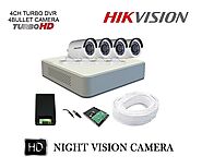 Buy Hikvision 4 Bullet Outdoor Cameras & 4 Channel DVR HDMI/VGA & Seagate 1 TB Hardisk Online at Low Price in India |...