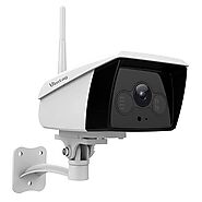 Vimtag 2MP (1920x1080P) Alexa WiFi Wireless IP Home Security Waterproof Camera CCTV with LED Flood Light & Cloud Stor...