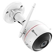 EZVIZ Outdoor Security Camera Surveillance IP66 Weatherproof 100ft Night Vision Strobe Light and Siren Alarm 2.4G Wi-...