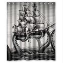 cool kraken octopus pattern,Deep sea monster art decor 100% Polyester Shower Curtain (60" wide x 72" long)