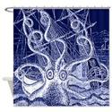 Attack of the Kraken Shower Curtain - Best Selection - Octopus or Squid Sea Monster