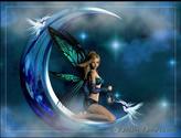 Fairies Wallpaper: Moon Fairy Wallpaper