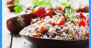 Rice salad with tuna and vegetables