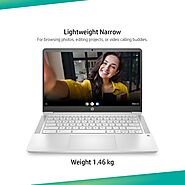 Buy HP Chromebook 14a-na0003TU 14-inch Thin & Light Touchscreen Laptop (Intel N4020/4GB/64GB SSD + 256GB Expandable/C...