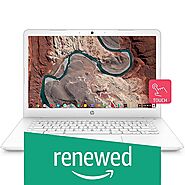 Buy (Renewed) HP Chromebook 14-Inch Thin and Light Touchscreen Laptop with 180-degree Hinge(Celeron/4GB/64GB eMMC Sto...