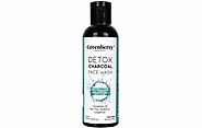 Greenberry Organics Detox Charcoal Face Wash with Tea Tree, Mulberry, Grapefruit