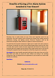 Benefits of Having a Fire Alarm System Installed in Your House! | edocr